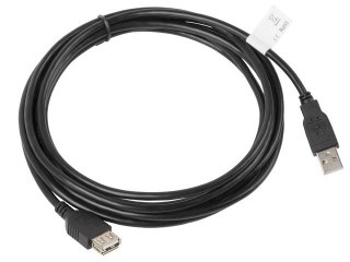 Lanberg Przedłużacz kabla USB 2.0 AM-AF czarny 3M
