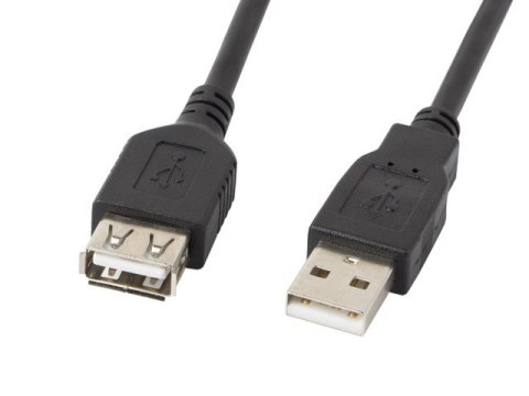 Lanberg Przedłużacz kabla USB 2.0 AM-AF czarny 5M Lanberg Przedłużacz kabla USB 2.0 AM-AF czarny 5M