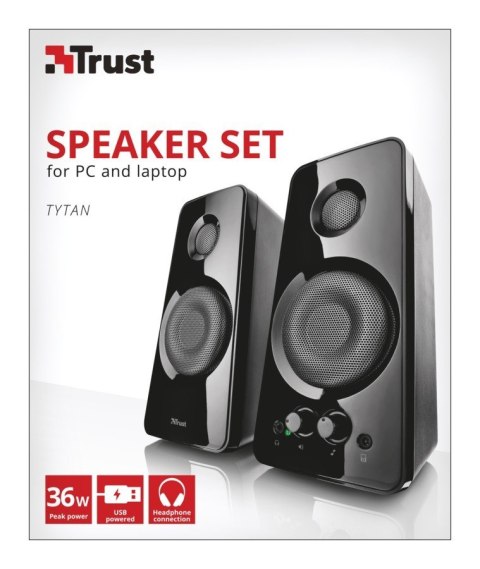 Trust Tytan 2.0 Zestaw głośników - czarny Trust Tytan 2.0 Zestaw głośników - czarny