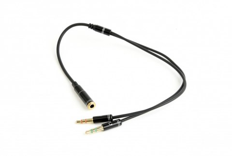 Gembird Adapter audio stereo 2x3.5mm minijack, 4PIN, 0.2m Gembird Adapter audio stereo 2x3.5mm minijack, 4PIN, 0.2m