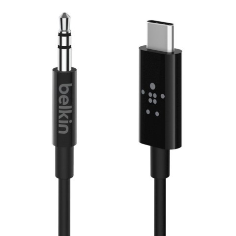 Belkin Adapter przejsciówka USB-C do 3,5mm Audio 0,9m czarny Belkin Adapter przejsciówka USB-C do 3,5mm Audio 0,9m czarny