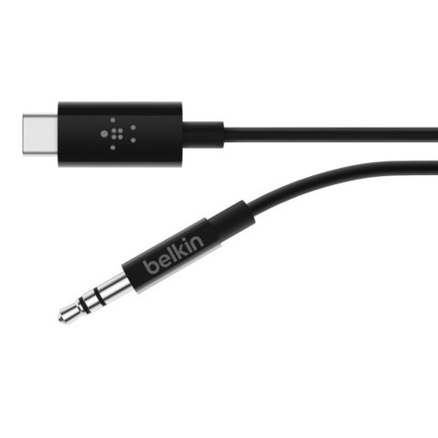 Belkin Adapter przejsciówka USB-C do 3,5mm Audio 0,9m czarny Belkin Adapter przejsciówka USB-C do 3,5mm Audio 0,9m czarny