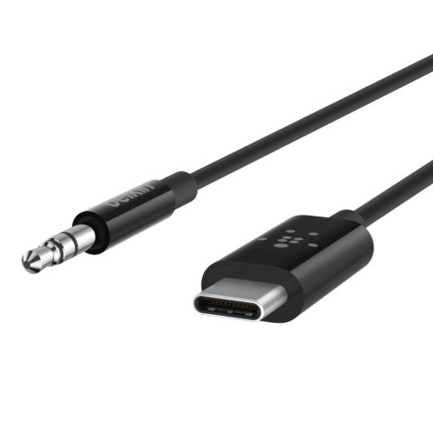 Belkin Adapter przejsciówka USB-C do 3,5mm Audio 0,9m czarny Belkin Adapter przejsciówka USB-C do 3,5mm Audio 0,9m czarny