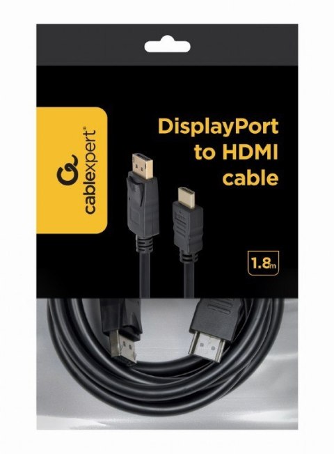 Gembird Kabel DisplayPort do HDMI 1.8m Gembird Kabel DisplayPort do HDMI 1.8m