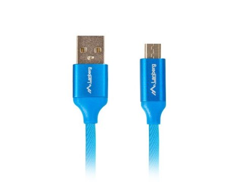 Lanberg Kabel Premium USB micro BM - AM 2.0 1m niebieski QC 3.0 Lanberg Kabel Premium USB micro BM - AM 2.0 1m niebieski QC 3.0