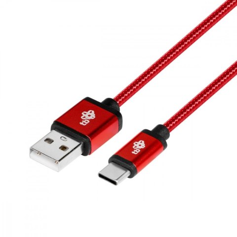 TB Kabel USB-USB C 1.5m rubinowy sznurek TB Kabel USB-USB C 1.5m rubinowy sznurek