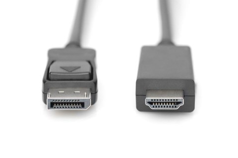 Digitus Kabel adapter DisplayPort 1.2 z zatrzaskiem 4K 60Hz UHD Typ DP/HDMI A M/M czarny 2m Digitus Kabel adapter DisplayPort 1.2 z zatrzaskiem 4K 60Hz UHD Typ DP/HDMI A M/M czarny 2m