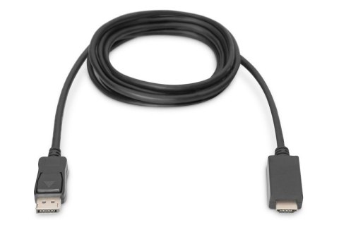 Digitus Kabel adapter DisplayPort 1.2 z zatrzaskiem 4K 60Hz UHD Typ DP/HDMI A M/M czarny 3m Digitus Kabel adapter DisplayPort 1.2 z zatrzaskiem 4K 60Hz UHD Typ DP/HDMI A M/M czarny 3m