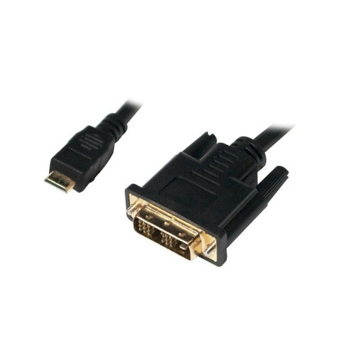 LogiLink Kabel mini HDMI - DVI-D M/M 2m, Czarny LogiLink Kabel mini HDMI - DVI-D M/M 2m, Czarny
