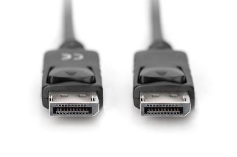 Digitus Kabel połączeniowy DisplayPort z zatrzaskami 1080p 60Hz FHD Typ DP/DP M/M czarny 3m Digitus Kabel połączeniowy DisplayPort z zatrzaskami 1080p 60Hz FHD Typ DP/DP M/M czarny 3m