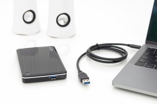 Digitus Kabel połączeniowy USB 3.1 Gen.2 SuperSpeed+ 10Gbps Typ USB C/USB A M/M, Power Delivery 1m Czarny