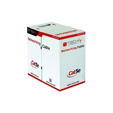 Techly Kabel skrętka zewnętrzna F/UTP Cat5e 4x2 drut CCA 305m czarny Techly Kabel skrętka zewnętrzna F/UTP Cat5e 4x2 drut CCA 305m czarny