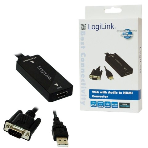 LogiLink Konwerter VGA do HDMI z audio LogiLink Konwerter VGA do HDMI z audio