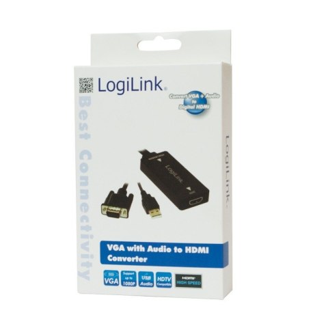 LogiLink Konwerter VGA do HDMI z audio LogiLink Konwerter VGA do HDMI z audio