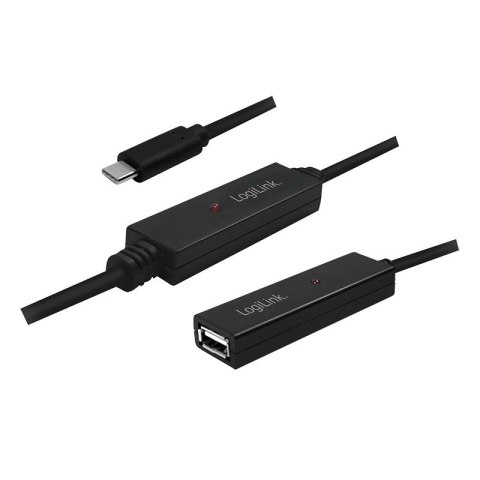 LogiLink Aktywny repeater USB 2.0 A żeński do USB-C męski, dł. 20m LogiLink Aktywny repeater USB 2.0 A żeński do USB-C męski, dł. 20m
