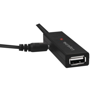 LogiLink Aktywny repeater USB 2.0 A żeński do USB-C męski, dł. 20m
