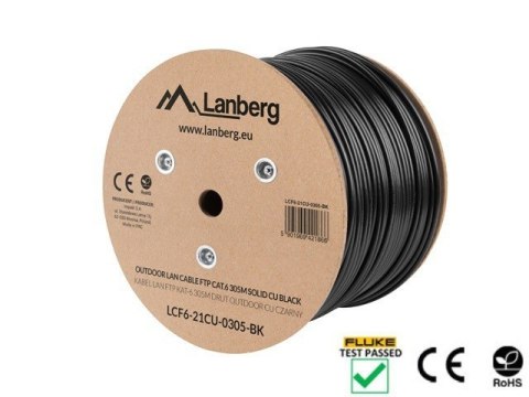 Lanberg Kabel FTP Kat.6 CU 305 m drut outdoor Lanberg Kabel FTP Kat.6 CU 305 m drut outdoor