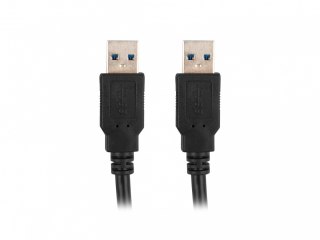Lanberg Kabel USB-A M/M 3.0 1.0m czarny