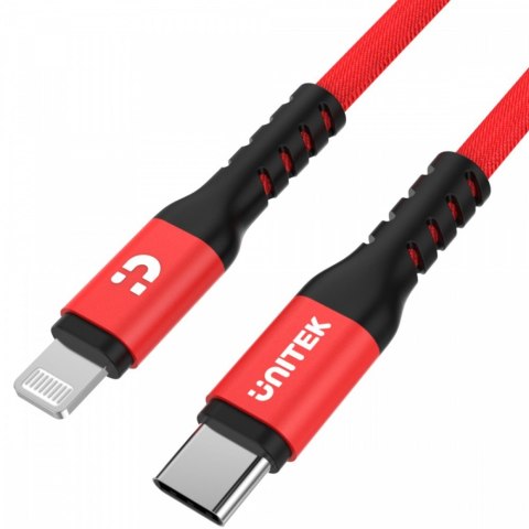 Unitek Kabel USB Typ-C - Lightning C14060RD 1,0m, M/M, MFI Unitek Kabel USB Typ-C - Lightning C14060RD 1,0m, M/M, MFI