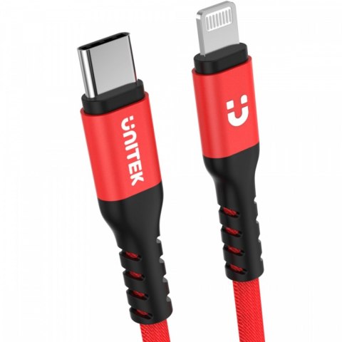 Unitek Kabel USB Typ-C - Lightning C14060RD 1,0m, M/M, MFI Unitek Kabel USB Typ-C - Lightning C14060RD 1,0m, M/M, MFI