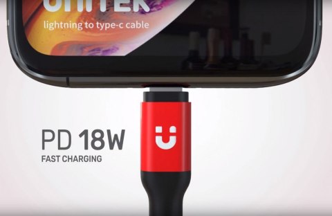 Unitek Kabel USB Typ-C - Lightning C14060RD 1,0m, M/M, MFI Unitek Kabel USB Typ-C - Lightning C14060RD 1,0m, M/M, MFI