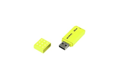 GOODRAM Pendrive UME2 64GB USB 2.0 Żółty GOODRAM Pendrive UME2 64GB USB 2.0 Żółty
