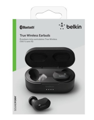 Belkin Bezprzewodowe słuchawki douszne Soundform czarne