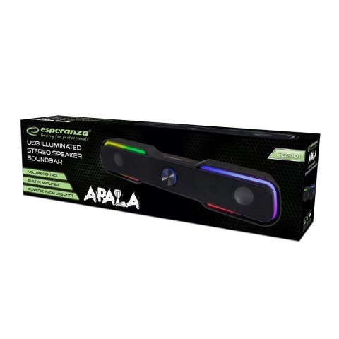 Esperanza Głośnik USB soundbar Led/rainbow Apala Esperanza Głośnik USB soundbar Led/rainbow Apala