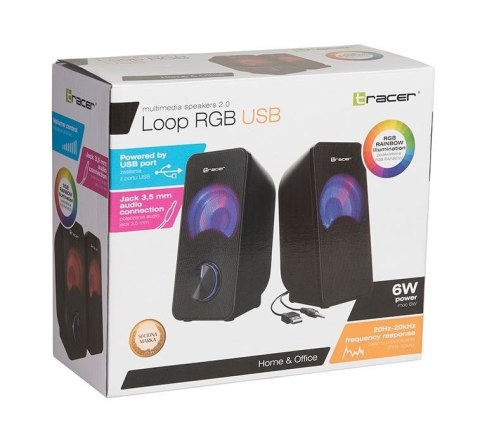 Tracer Głośniki 2.0 Loop RGB USB Tracer Głośniki 2.0 Loop RGB USB