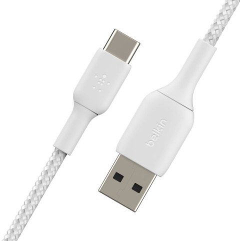 Belkin Kabel Braided USB-C USB-A 15cm biały Belkin Kabel Braided USB-C USB-A 15cm biały
