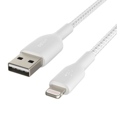 Belkin Kabel Braided USB- Lightning 15cm biały Belkin Kabel Braided USB- Lightning 15cm biały
