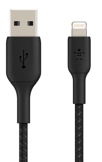 Belkin Kabel Braided USB- Lightning 1m czarny Belkin Kabel Braided USB- Lightning 1m czarny