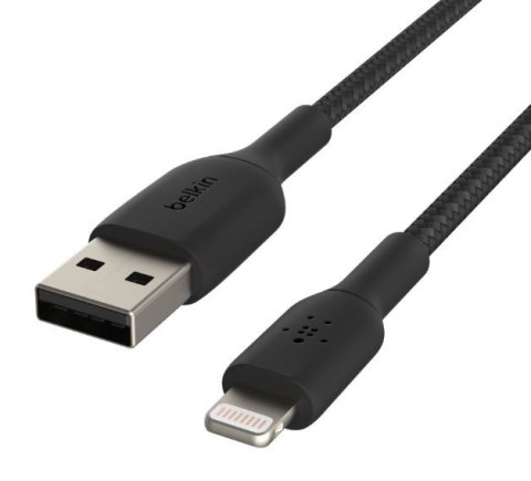 Belkin Kabel Braided USB- Lightning 1m czarny Belkin Kabel Braided USB- Lightning 1m czarny