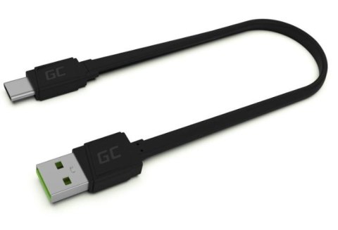 Green Cell Kabel GCmatte USB - USB-C 25 cm, płaski Green Cell Kabel GCmatte USB - USB-C 25 cm, płaski
