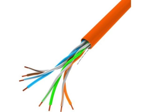 Lanberg Kabel UTP Kat.5e drut LCU5-12CU-0305-O pomarańczowy Lanberg Kabel UTP Kat.5e drut LCU5-12CU-0305-O pomarańczowy