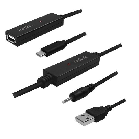 LogiLink Kabel repeater aktywny USB-C 2.0 długość 40m LogiLink Kabel repeater aktywny USB-C 2.0 długość 40m
