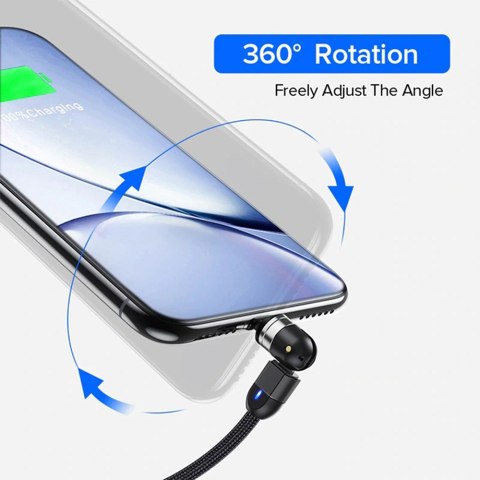 Maclean Magnetyczny kabel USB C 3w1 1m kątowy MCE474 Maclean Magnetyczny kabel USB C 3w1 1m kątowy MCE474