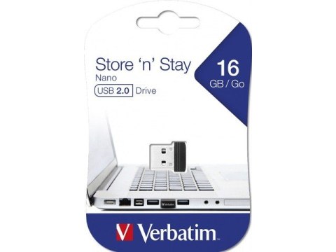 Verbatim Pendrive 16GB Nano Store USB 2.0 Verbatim Pendrive 16GB Nano Store USB 2.0