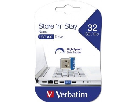 Verbatim Pendrive 32GB Nano Store USB 3.0 Verbatim Pendrive 32GB Nano Store USB 3.0