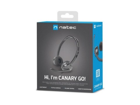 Natec Słuchawki Canary Go z mikrofonem Czarne Natec Słuchawki Canary Go z mikrofonem Czarne
