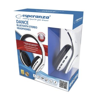 Esperanza Słuchawki bluetooth dance Białe