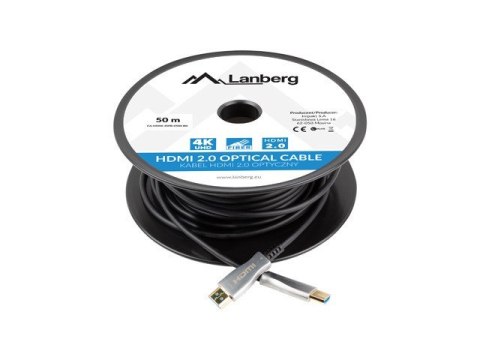 Lanberg Kabel HDMI M/M v2.0 CA-HDMI-20FB-0500-BK 50m czarny Lanberg Kabel HDMI M/M v2.0 CA-HDMI-20FB-0500-BK 50m czarny