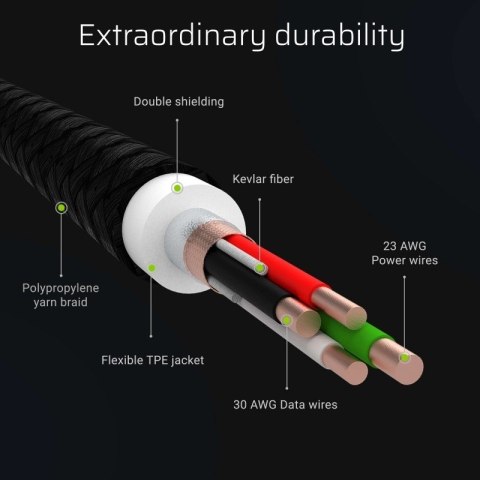Green Cell Kabel zestaw 3x GC Ray USB - Lightning 120 cm, LED