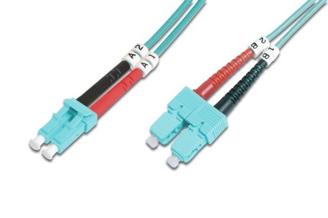 Digitus Patchcord światłowodowy FO LC-SC MM 50/125 OM3 duplex LSOH 1m Digitus Patchcord światłowodowy FO LC-SC MM 50/125 OM3 duplex LSOH 1m