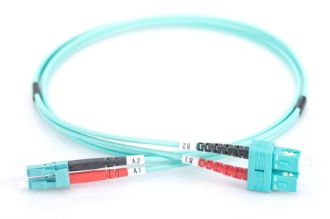Digitus Patchcord światłowodowy FO LC-SC MM 50/125 OM3 duplex LSOH 1m Digitus Patchcord światłowodowy FO LC-SC MM 50/125 OM3 duplex LSOH 1m