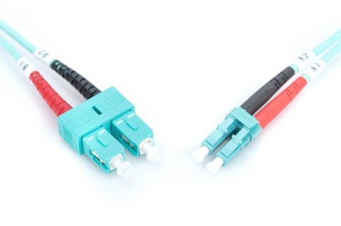 Digitus Patchcord światłowodowy FO LC-SC MM 50/125 OM3 duplex LSOH 3m Digitus Patchcord światłowodowy FO LC-SC MM 50/125 OM3 duplex LSOH 3m