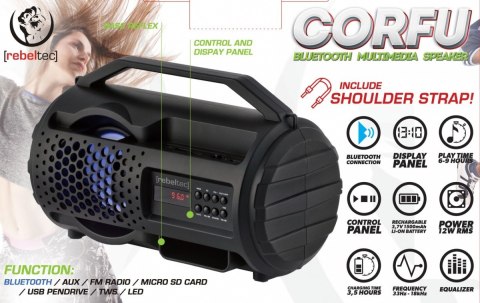 Rebeltec Głośnik Bluetooth radio FM CORFU Rebeltec Głośnik Bluetooth radio FM CORFU