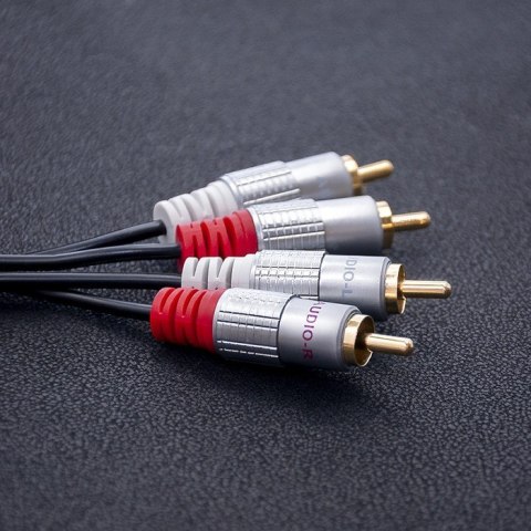Qoltec Kabel 2xRCA męski / 2xRCA męski | 3m | czarny Qoltec Kabel 2xRCA męski / 2xRCA męski | 3m | czarny