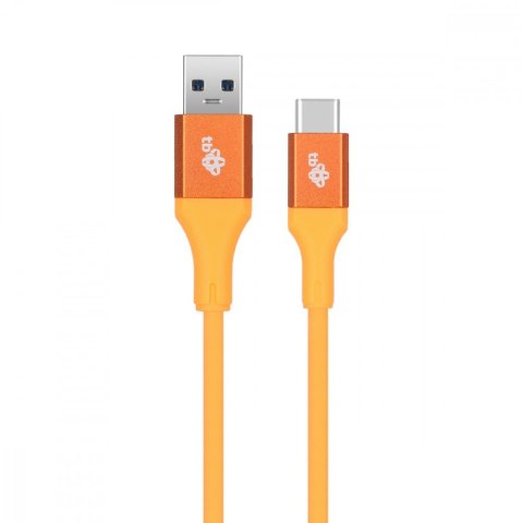 TB Kabel USB 3.0 - USB C 2m PREMIUM 3A pomarańczowy TPE TB Kabel USB 3.0 - USB C 2m PREMIUM 3A pomarańczowy TPE