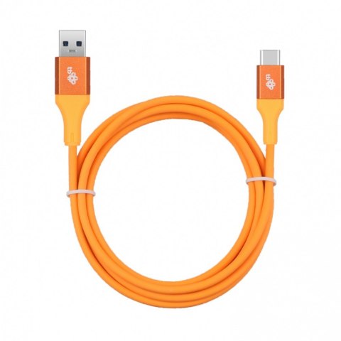 TB Kabel USB 3.0 - USB C 2m PREMIUM 3A pomarańczowy TPE TB Kabel USB 3.0 - USB C 2m PREMIUM 3A pomarańczowy TPE